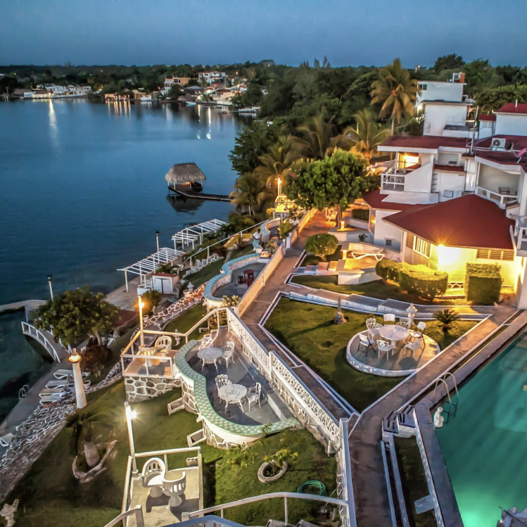 Beautiful waterfront house overlooking the Bacalar Lagoon.