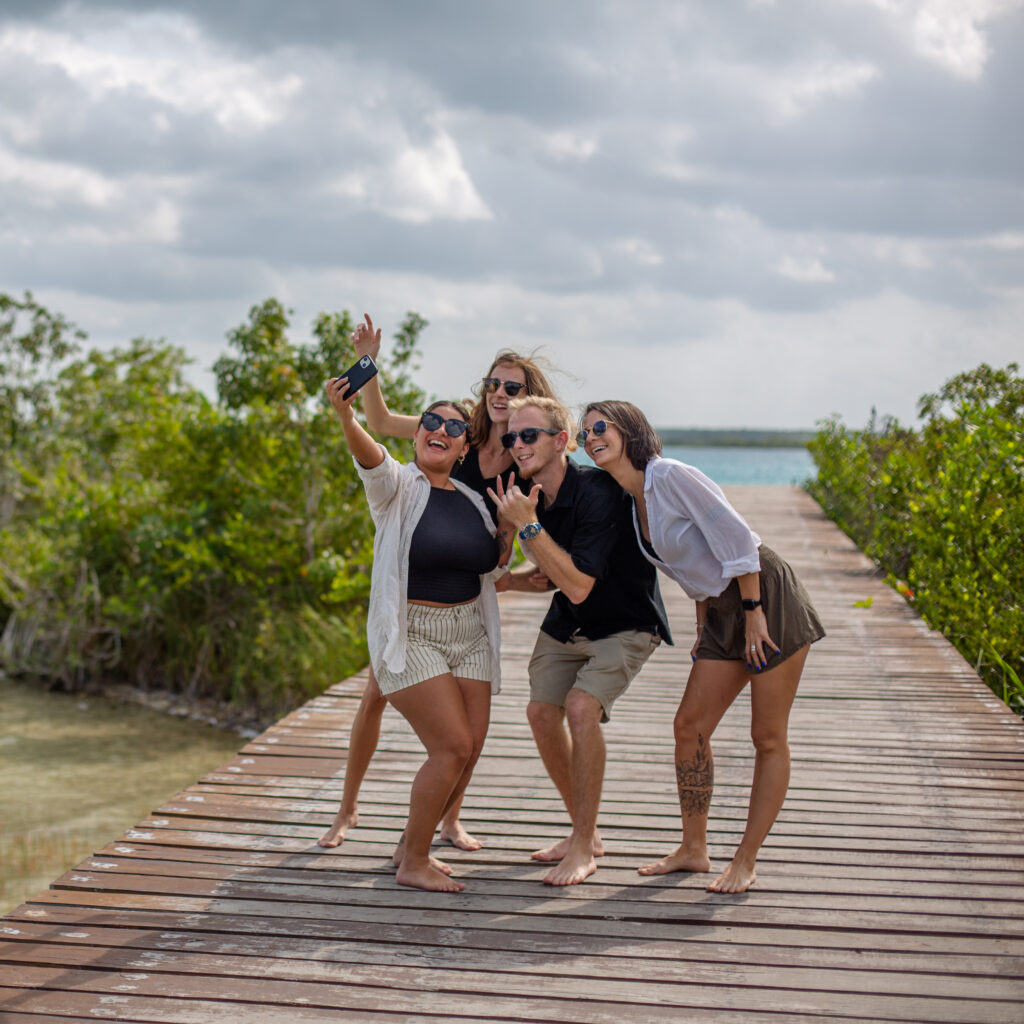 Bacalar Brokers at Eco Parque in Bacalar, México, admiring the beautiful naturally preserved ecosystem that the park presents for visitors and nature enthusiasts alike.